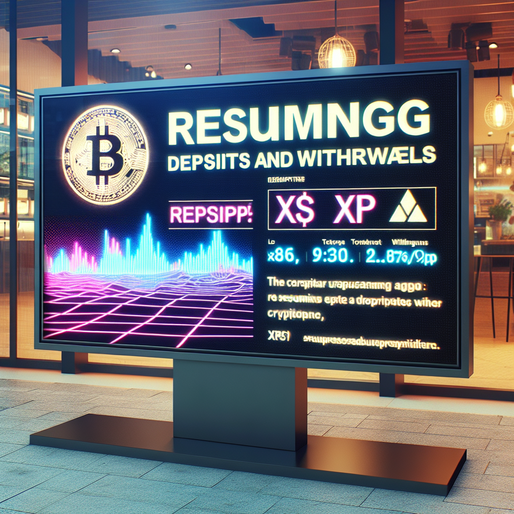XRPの入出金再開状況