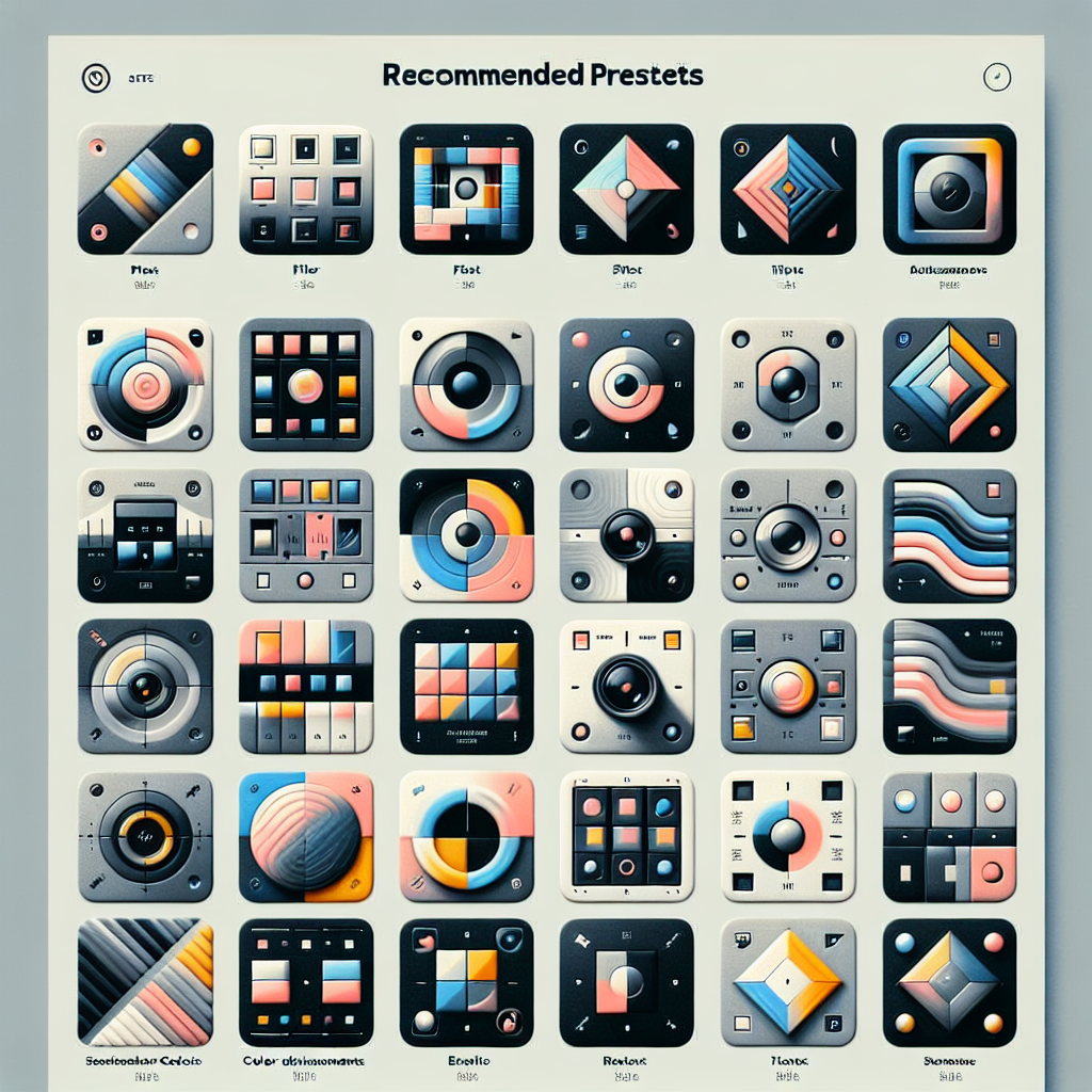 推奨プリセットの概要