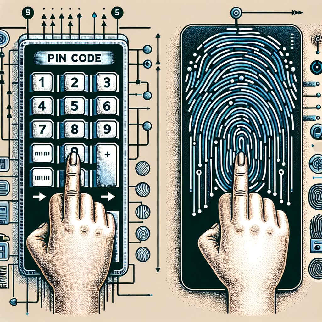 - PINコードと生体認証の比較