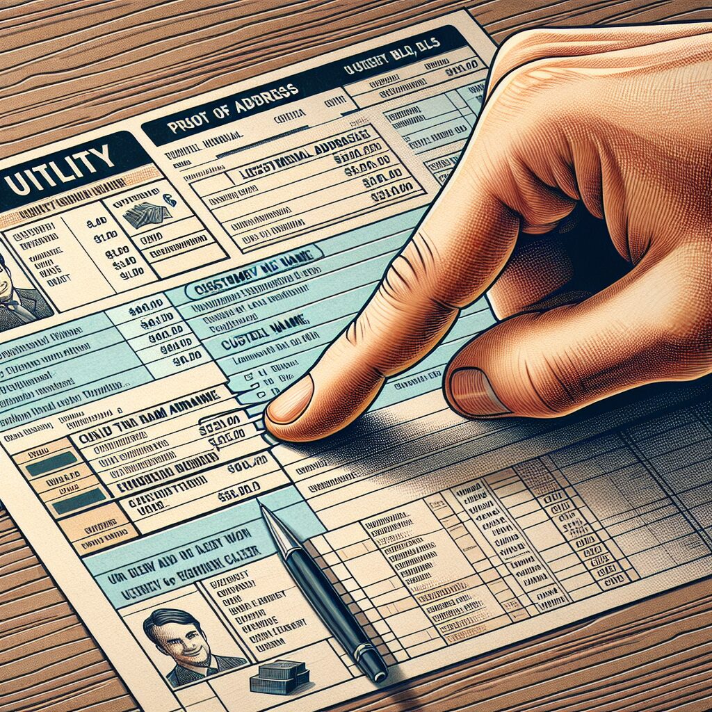 公共料金の領収書を利用した住所証明