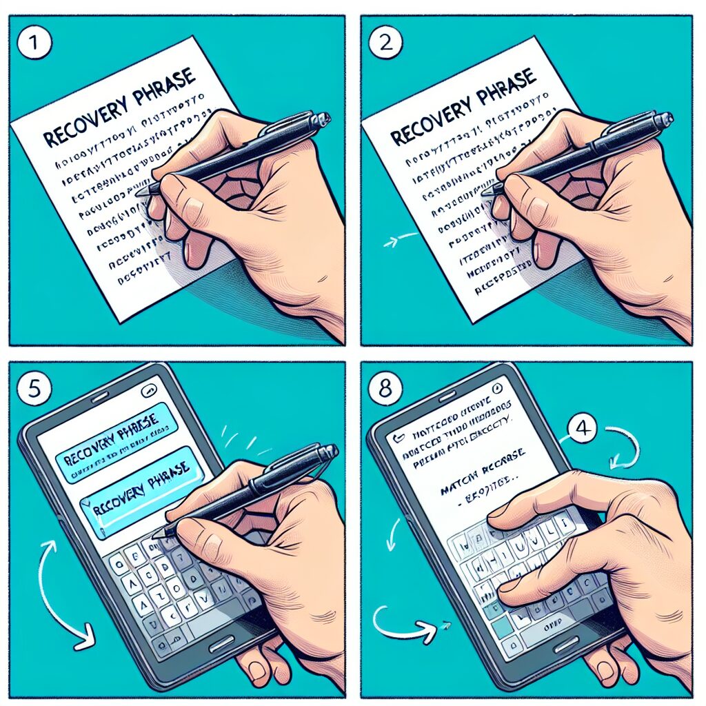 - 復元フレーズの確認方法